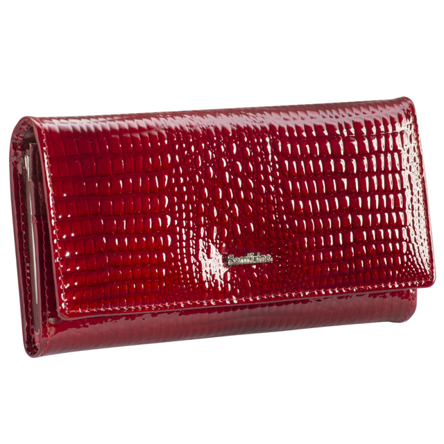 Kožená peněženka Semiline RFID P8228-2 Červená - 18 cm x 9 cm