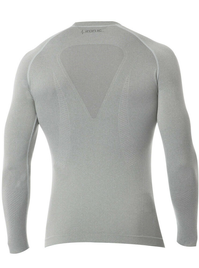 Pánské funkční tričko s dlouhým rukávem IRON-IC - šedá Barva: Šedá-IRN, Velikost: - S/M