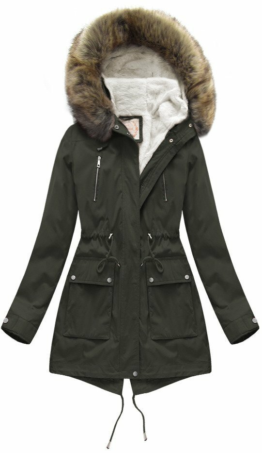 Army dámská zimní bunda s vsadkou (7619) - S (36) - army