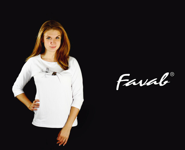 Dámské triko Alenka - Favab - XL - bílá