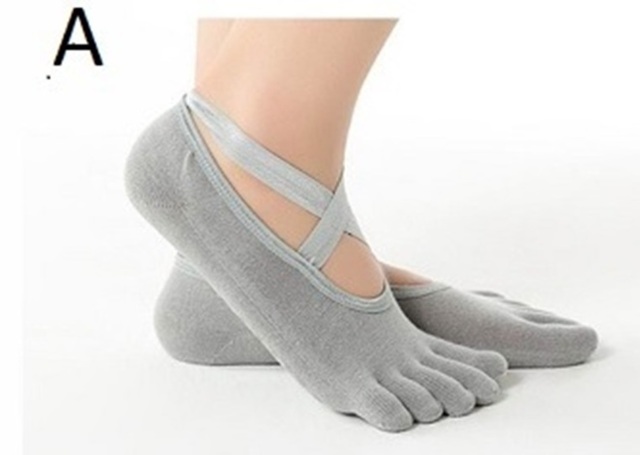 Prstové dámské ponožky na jógu - univerzální