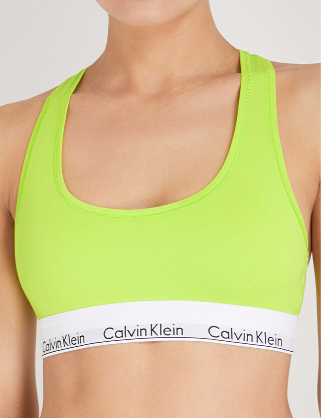 Sportovní podprsenka F3785E - ZIR - Neon žlutá - Calvin Klein - S