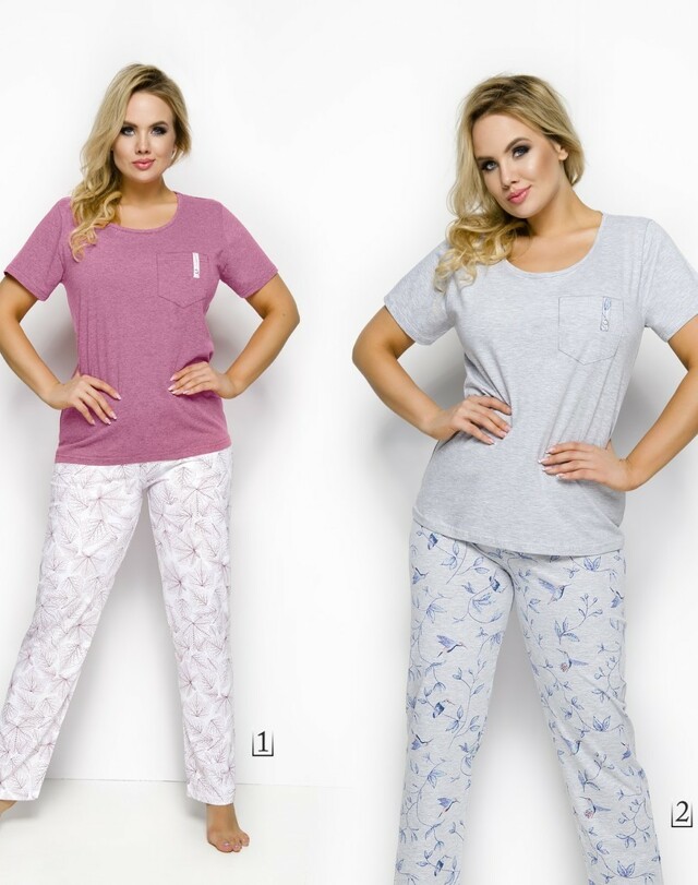 2244 Dámské pyžamo OLA 2XL-3XL - 2XL
