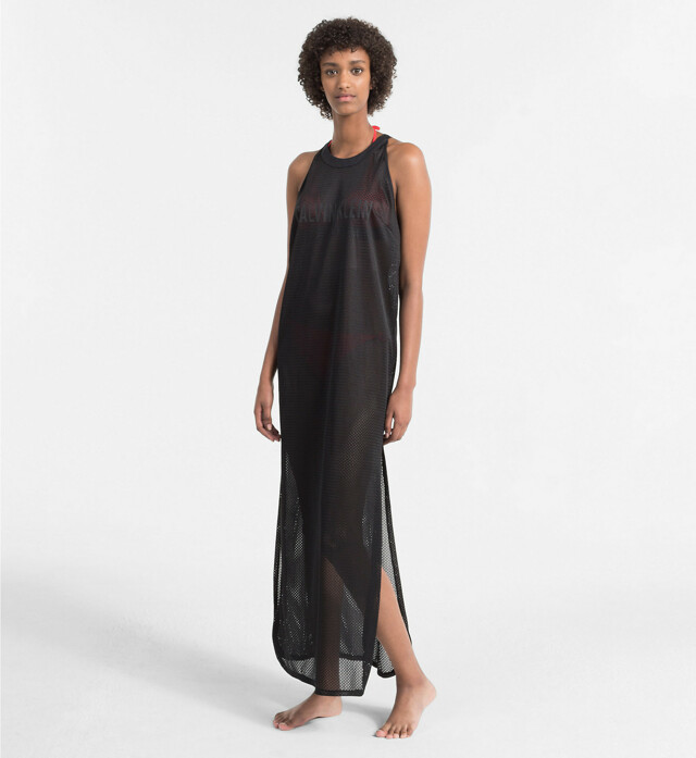 Plážové šaty Mesh Dress KW0KW00377-001 černá - Calvin Klein