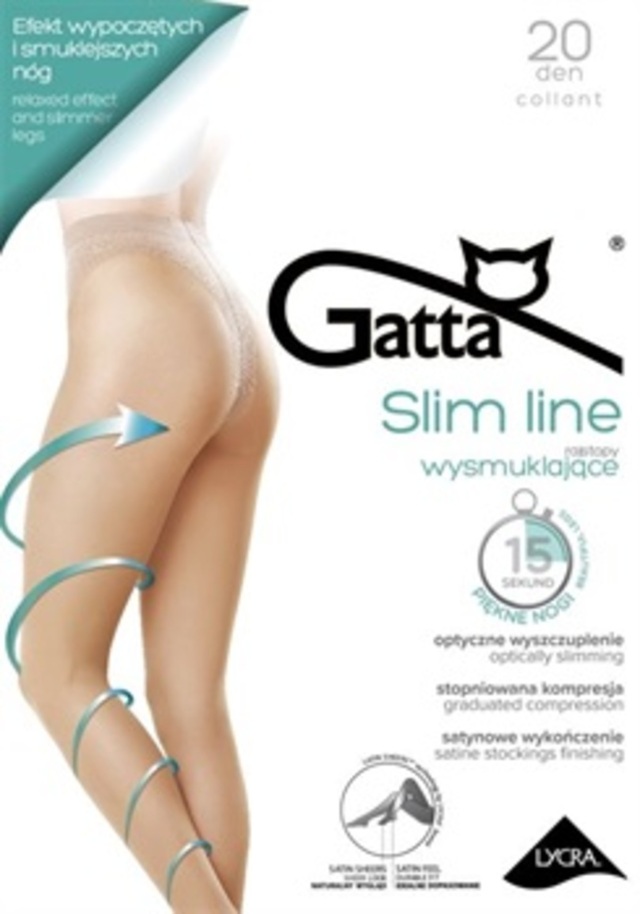 SLIM LINE - Kompresní punčochové kalhoty 20 DEN - GATTA - zlatá - 2-S