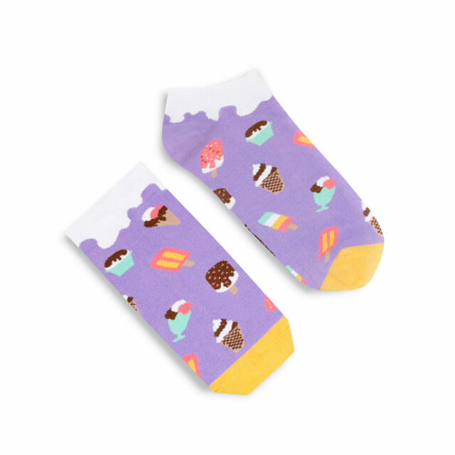 Banánové ponožky Ponožky krátké zmrzlina - 36-41