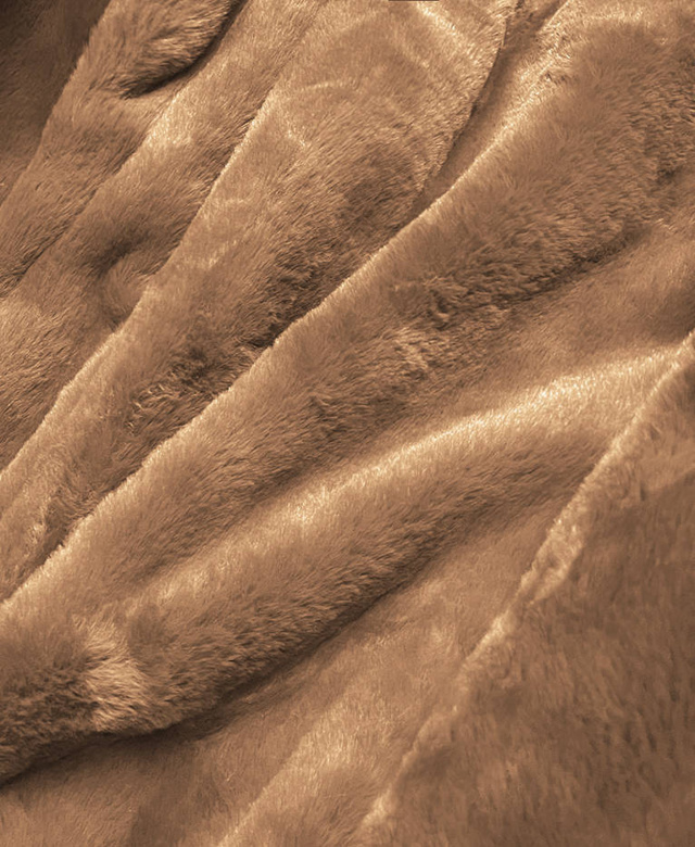 Dámská zimní bunda parka v army barvě s kožešinovou podšívkou (M-21501) - XXL (44) - odcienie zieleni