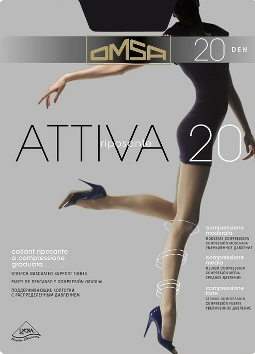 Punčochové kalhoty Omsa Attiva 20 den XXL - XXL - odstín béžové