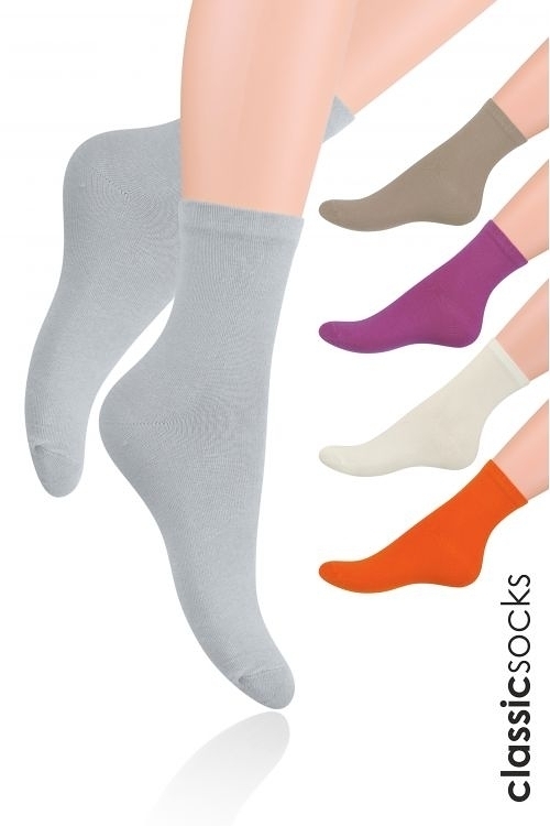Hladké dámské ponožky Steven art.037 - 38-40 - fuchsie