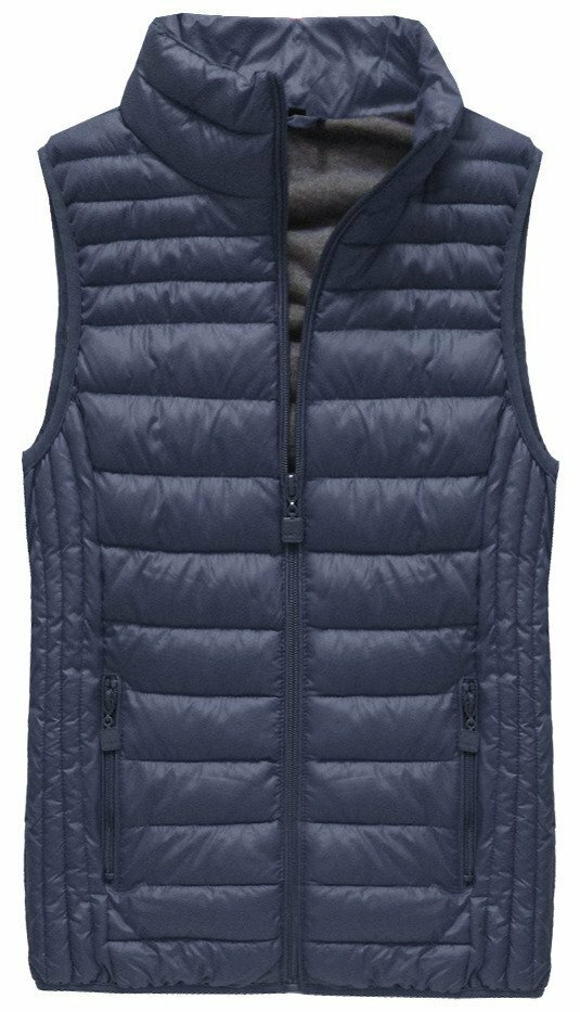 Tmavě modrá prošívaná vesta (B2608-30) - XL (42) - tmavěmodrá