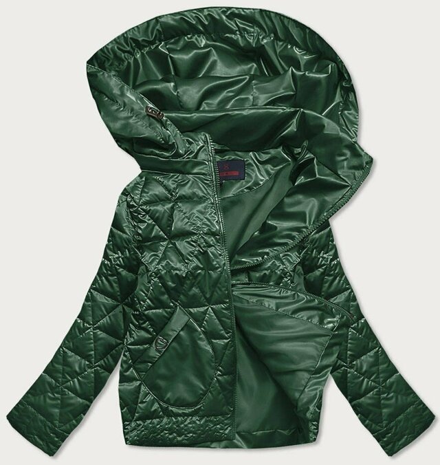 Zelená metalická dámská bunda (2021-01) - XL (42) - odcienie zieleni