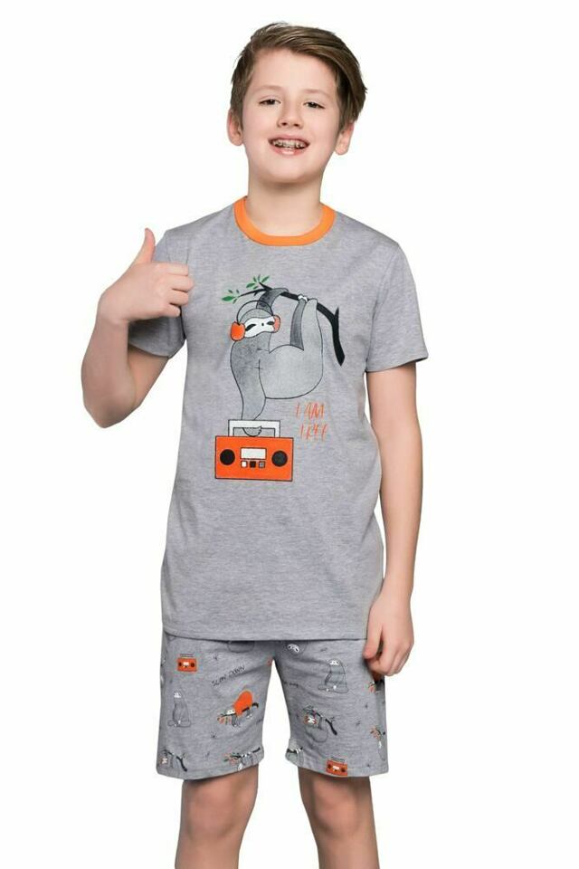 Chlapecké pyžamo Bafi šedé - 122