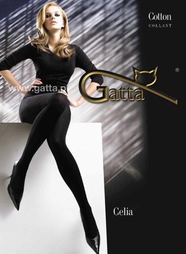 Dámské bavlněné punčochové kalhoty CELIA - GATTA - NERO - 4-L