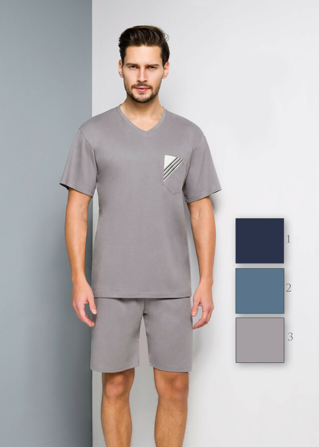Pánské pyžamo Regina 516 kr/r M-XL - M - tmavě modrá