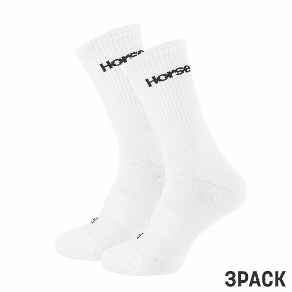 3PACK ponožky Horsefeathers bílé (AA1077B) - 37-39