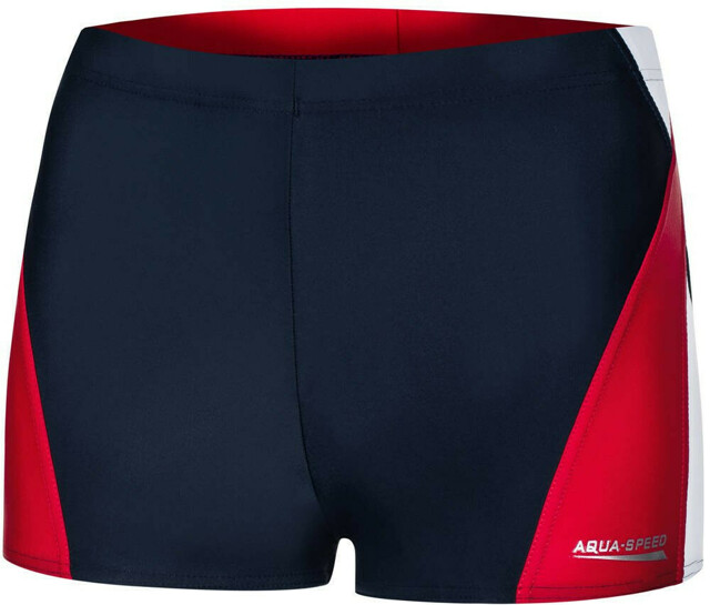 AQUA SPEED Plavecké šortky Alex Navy Blue/White/Red Pattern 456 - M