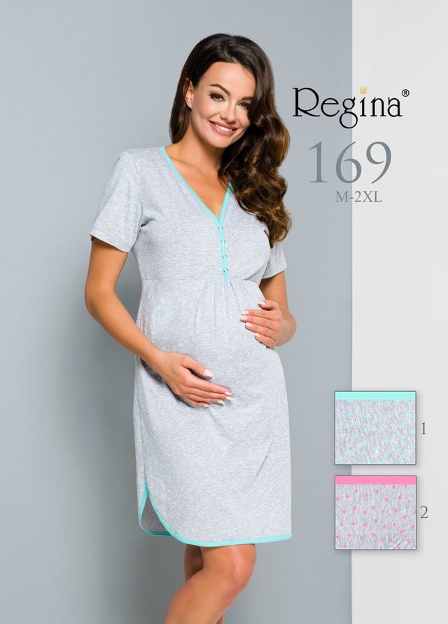 169BIG Dámská noční košile - zelená - 2XL