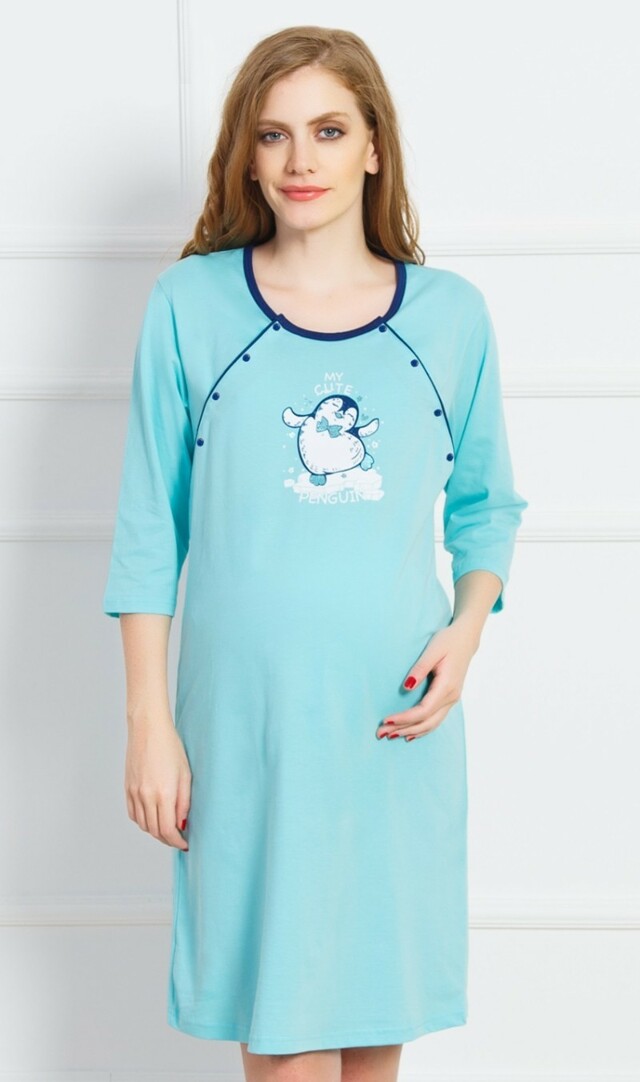 Dámská noční košile mateřská Tučňák
