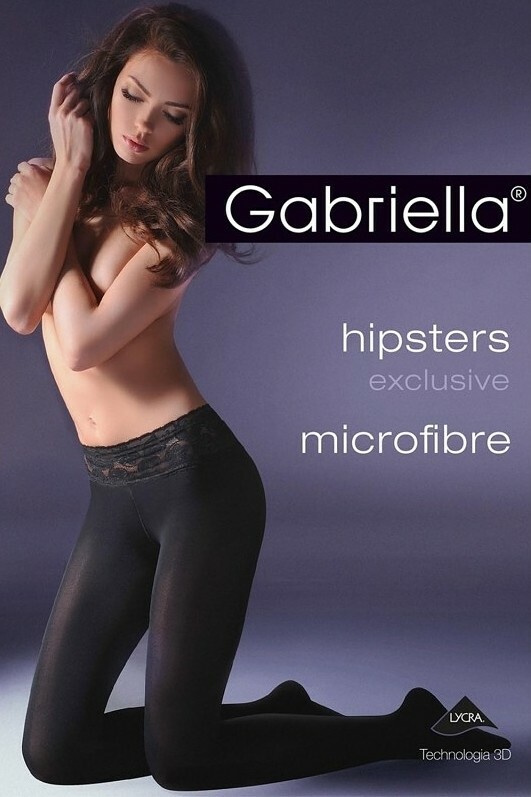 Dámské punčochové kalhoty Gabriella Hipsters Exclusive 631 MF 50 den - 2-S - nero/černá