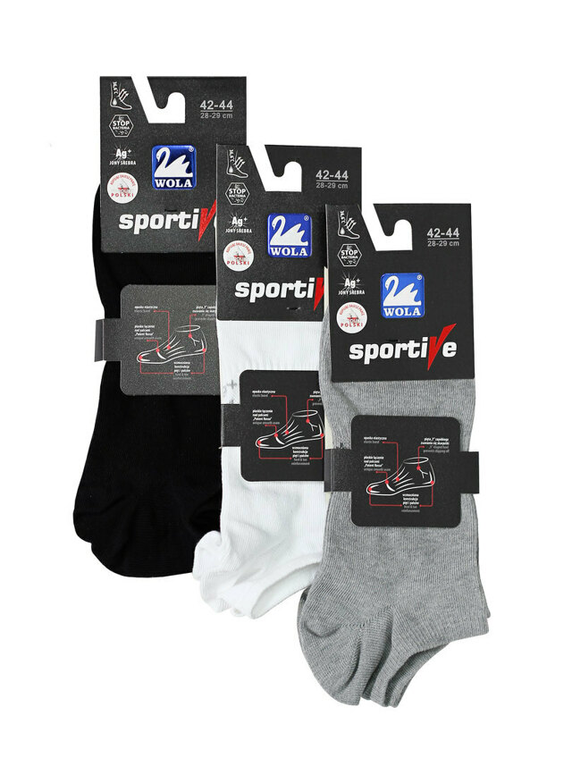 Hladké pánské ponožky Ag+ - popel - 39-41