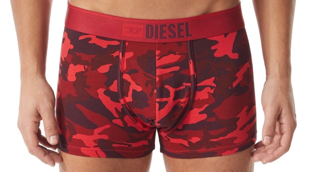 Pánské boxerky 2ks - 00SMKX 0WCAS E5860 - červená - Diesel