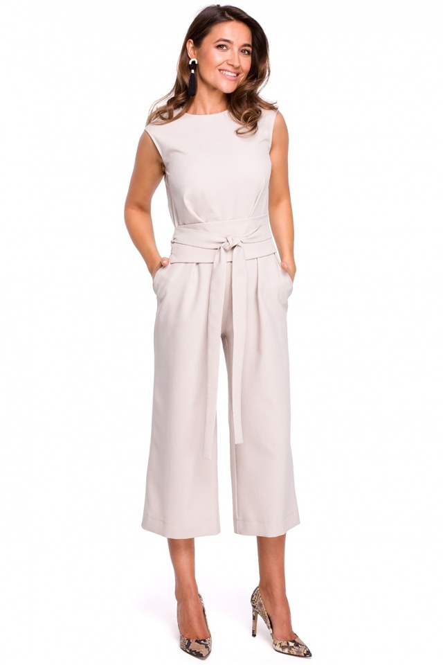 Dámský overal S163 - Stylove - M - béžová