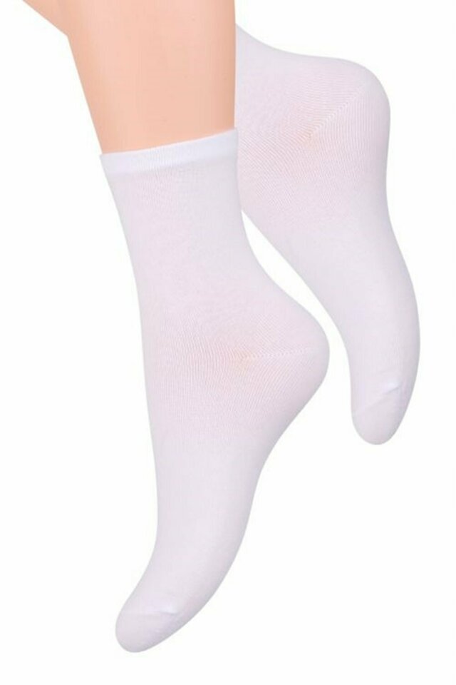 Dámské ponožky 037 bílé - Steven - 35/37 - fialová