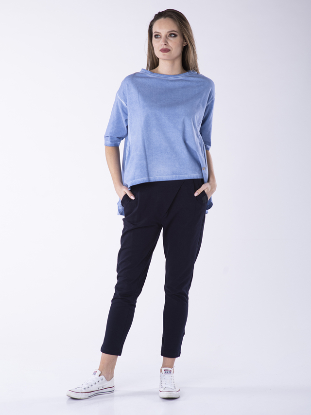 Look Made With Love Kalhoty 415 Boyfriend Navy Blue - XS/S