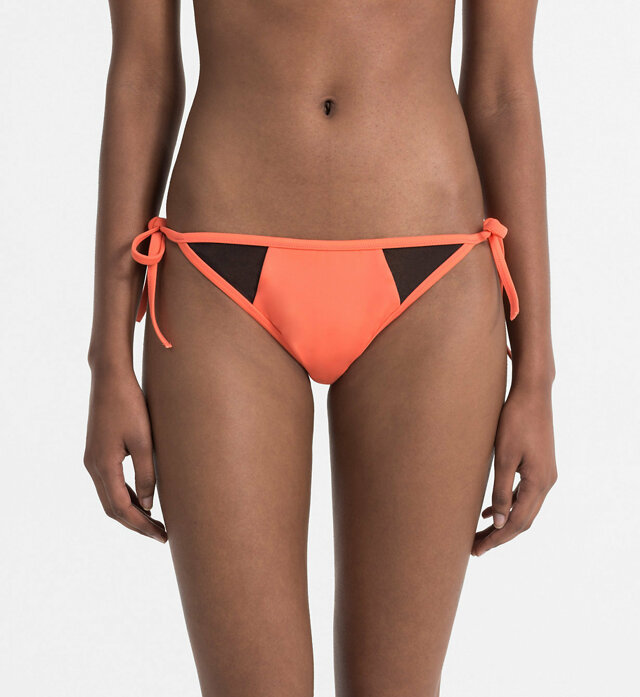 Spodní díl plavek KW0KW00235-623 oranžovočerná - Calvin Klein
