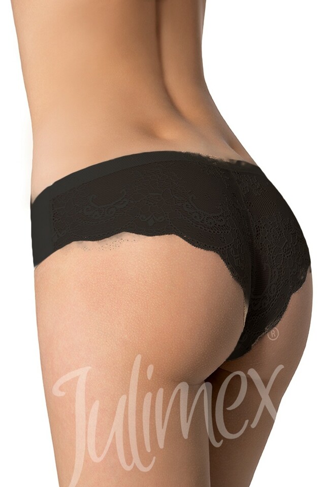 Erotická tanga Invisible black figi string - S - černá