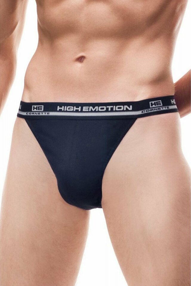 Pánská tanga High emotion dark blue - CORNETTE - XXL - tmavě modrá