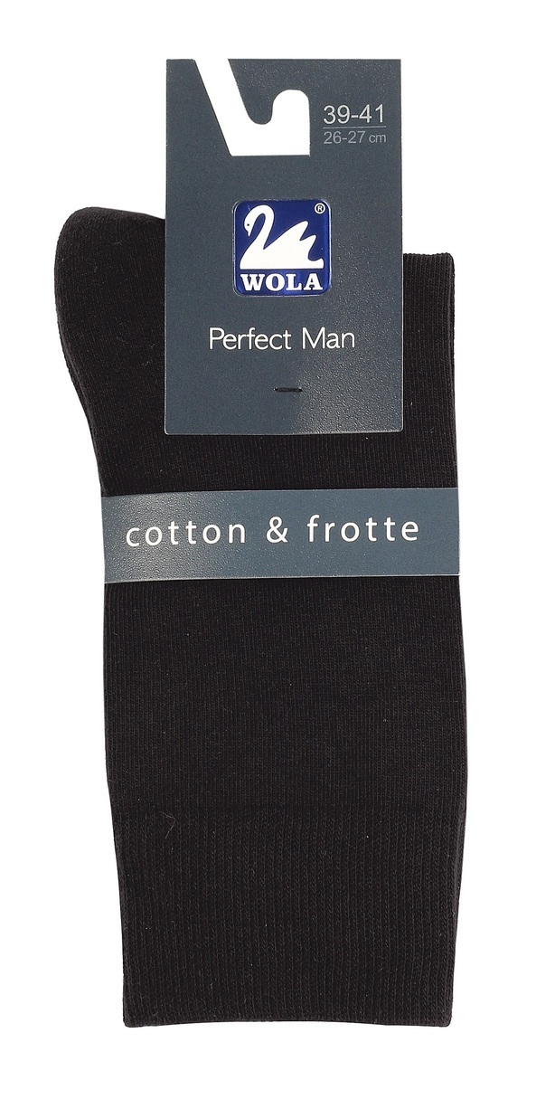 Pánské ponožky s froté na chodidle - černá - 45-47