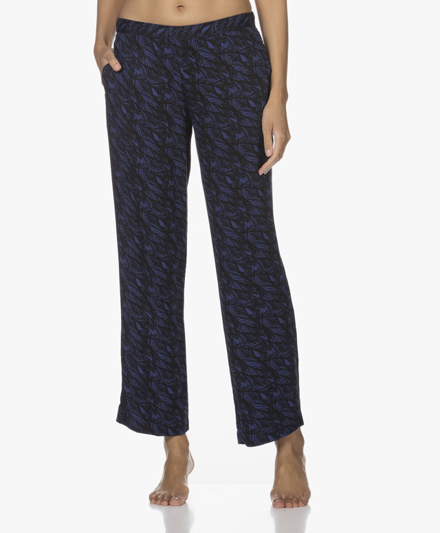 Dámské pyžamové kalhoty QS6028E VFR - modročerná - Calvin Klein - S