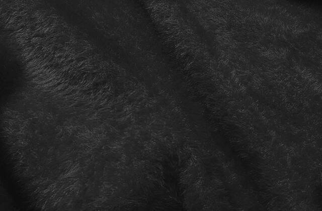 Černý přehoz přes oblečení s kapucí á la alpaka (B3005) - S (36) - odcienie czerni