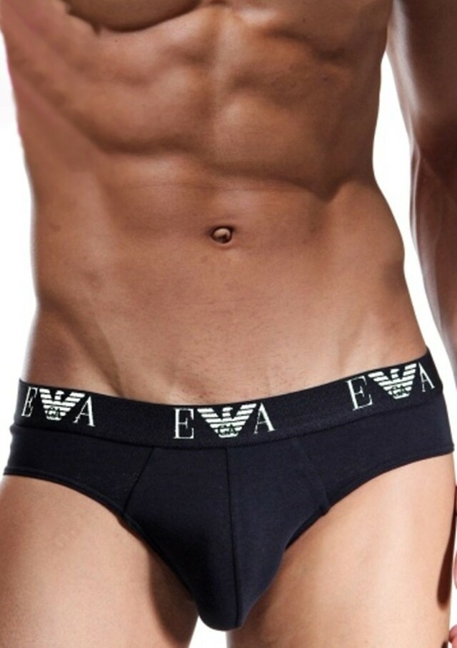 Slipy Emporio Armani 111321 CC715 černá 2pack - M - Černá