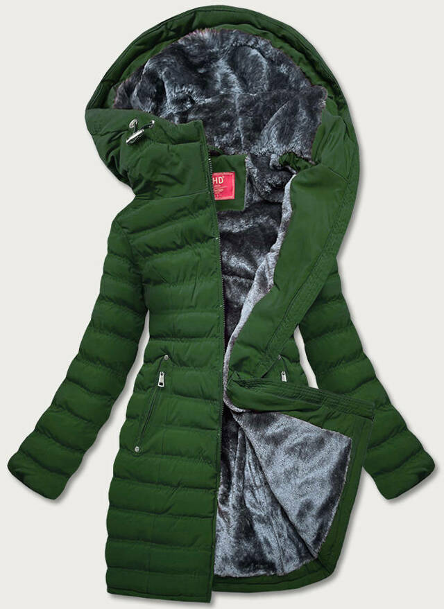 Zelená dámská zimní bunda (M-21307) - XL (42) - odcienie zieleni