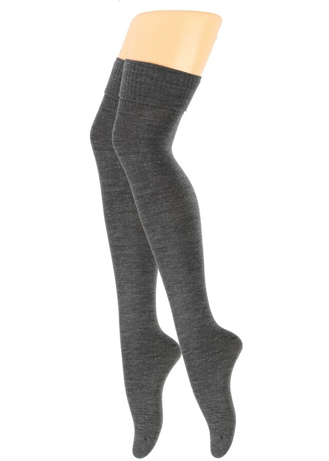 Nadkolenky Wola Wool W 82.138 - univerzální - antracit/odstín šedé