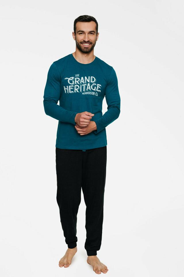Pyžamo Brand 40021-69X Dark Turquoise-Black - Henderson