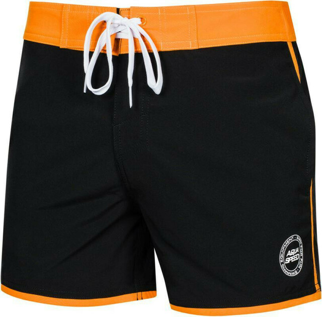 AQUA SPEED Plavecké šortky Axel 01 Black/Orange - XXL