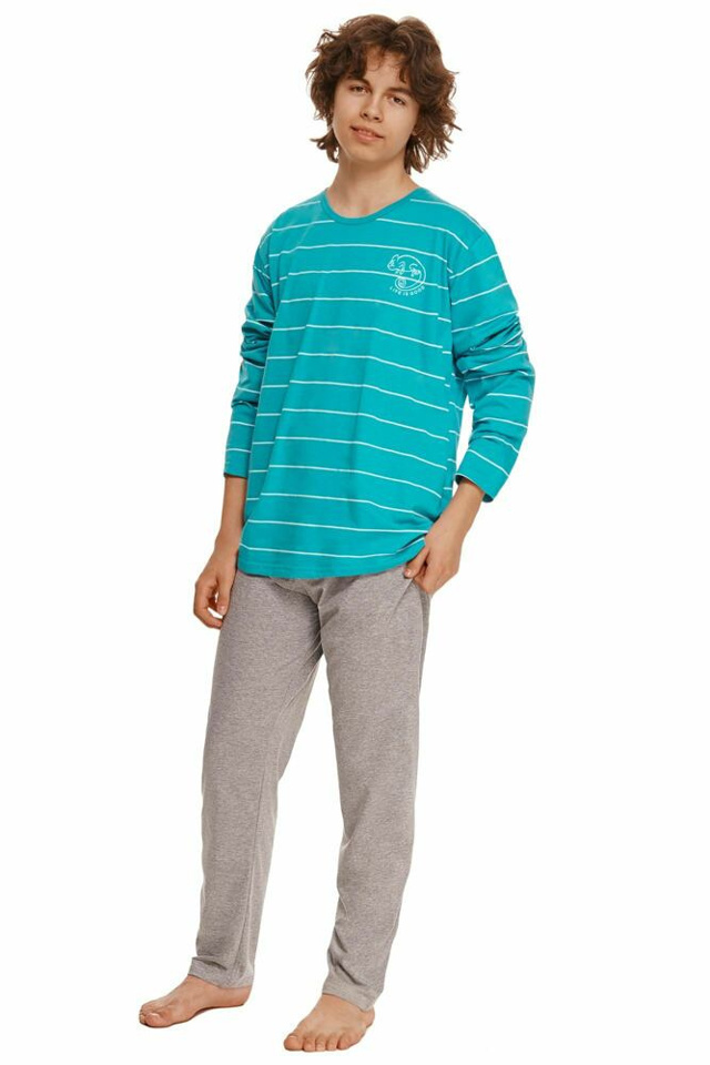 Chlapecké pyžamo Harry tyrkysové s pruhy - 146