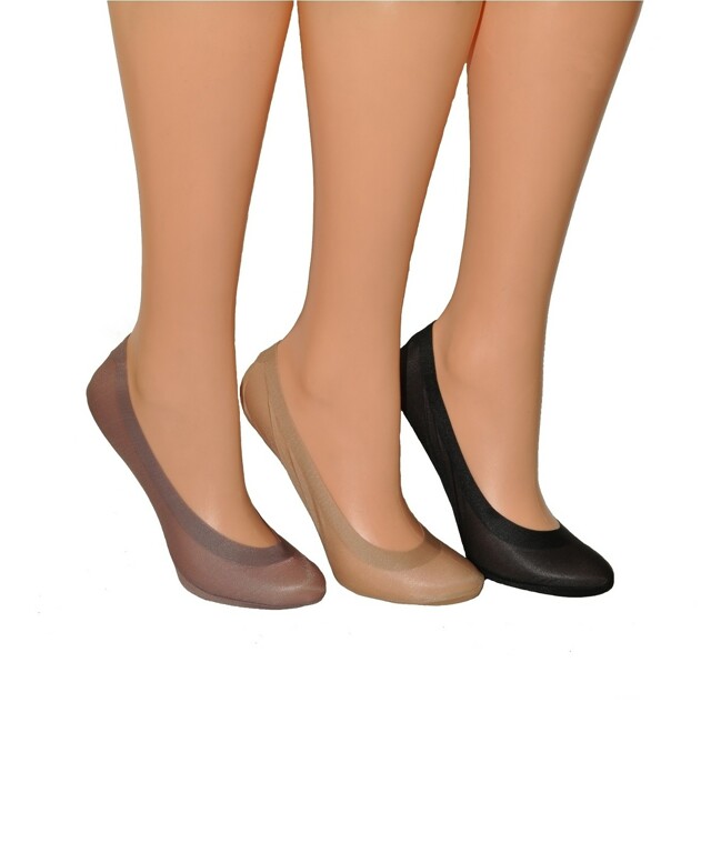 Dámské ponožky baleríny Rebeka 0708 silikon - 35-40 - černá
