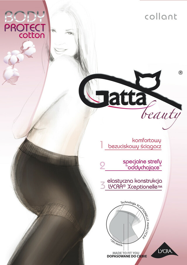 Těhotenské punčochové kalhoty BODY PROTECT cotton - GATTA
