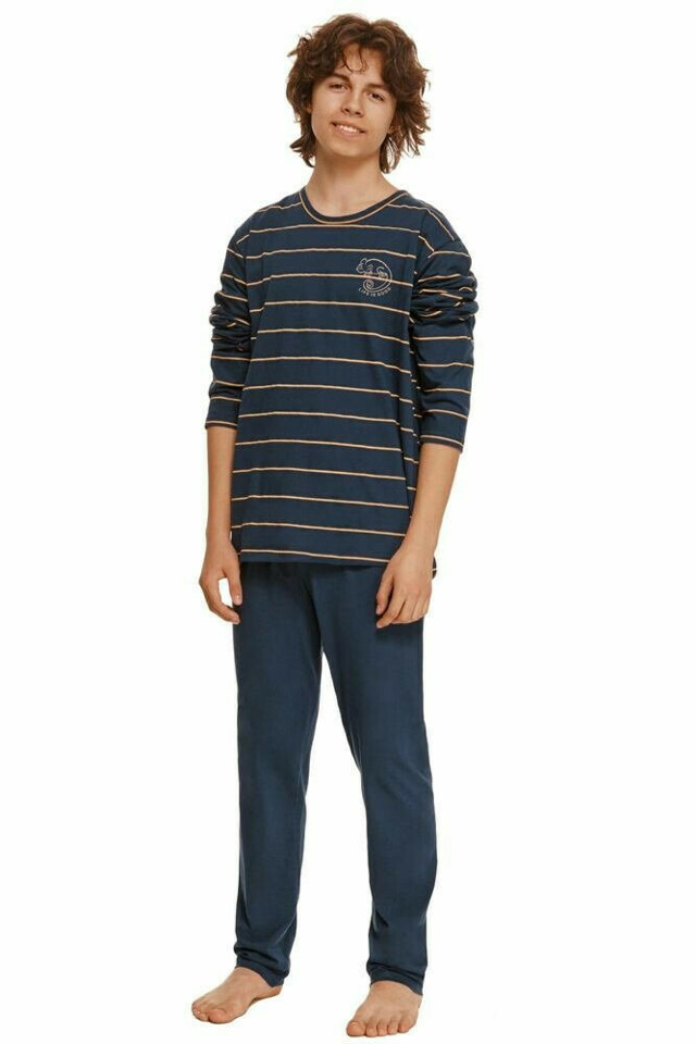 Chlapecké pyžamo Harry modré s pruhy - 146