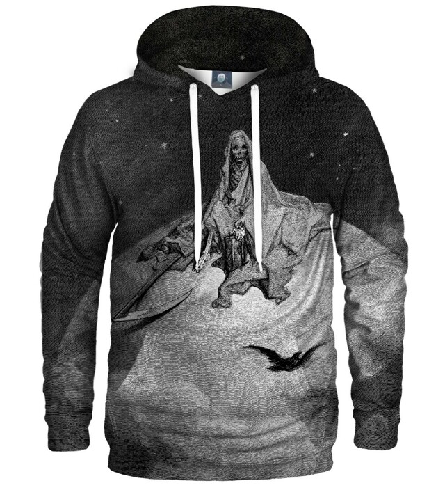 Aloha From Deer Dore Series - Death Raven Hoodie H-K AFD492 Grey - XS