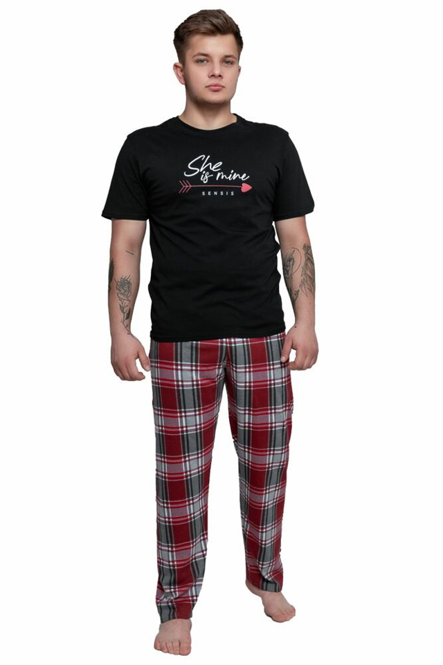 Pánské pyžamo Jacob černé - L