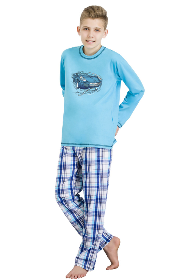 Chlapecké pyžamo Damián modré s autem