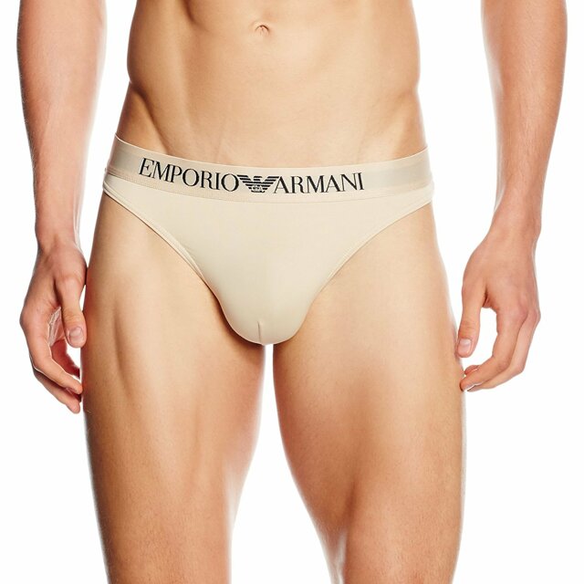 Pánská tanga 111550CC747 tělová T|O Emporio Armani - S - tělová