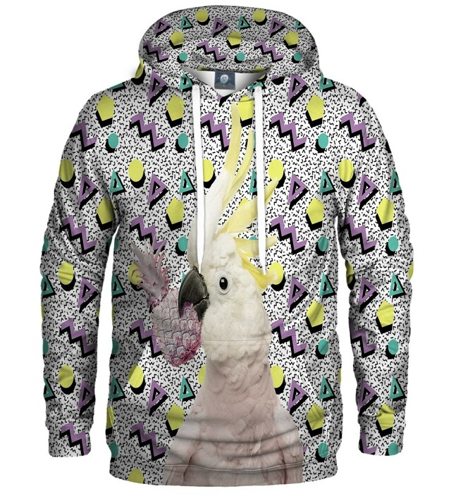 Aloha From Deer Crazy Parrot Hoodie H-K AFD030 White - XS