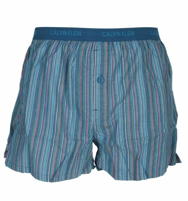 Pánské boxerky U1513A - Calvin Klein - L - modrá-proužek