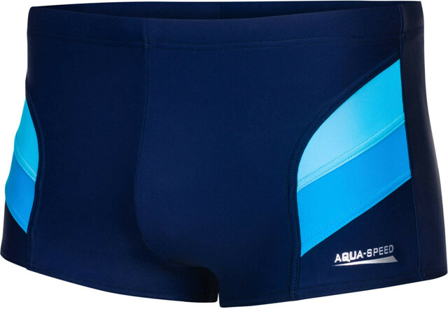 AQUA SPEED Plavecké šortky Aron Navy Blue/Blue Pattern 42 - XXXXXL